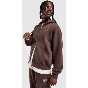 Nike Street Fleece Full Zip Hoodie - Bruin- Heren, Bruin