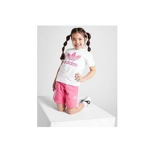 adidas Originals Girls' Trefoil T-Shirt/Shorts Set Children - Pink Fusion, Pink Fusion