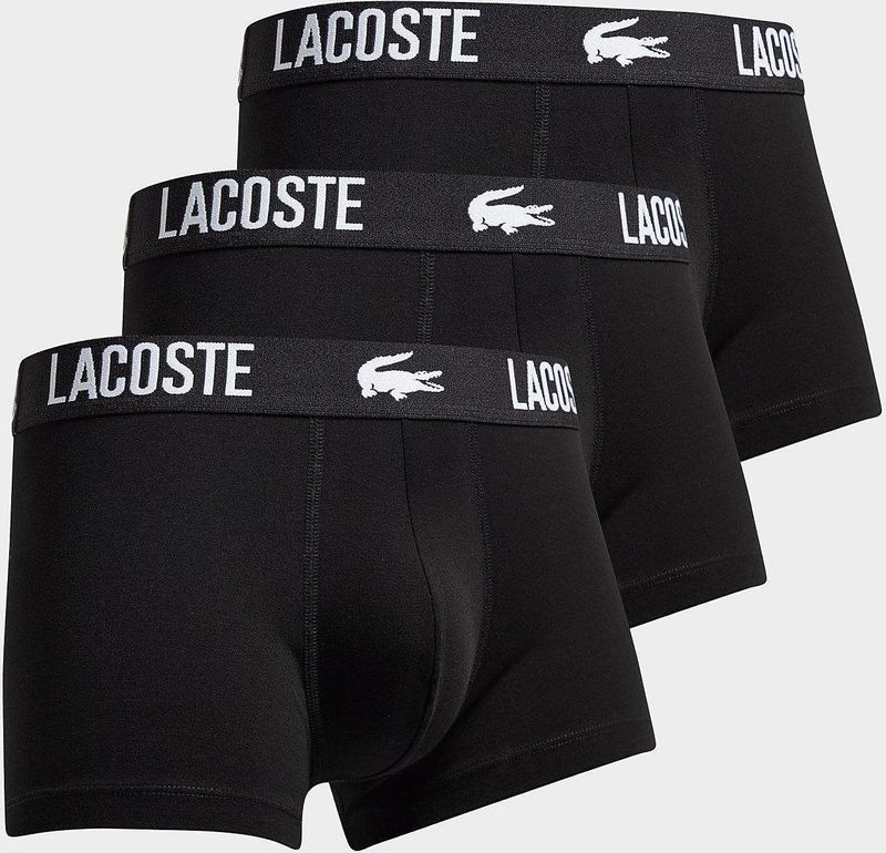 Lacoste - Croc Trunks - Boxershorts - Zwart - 3-Pack