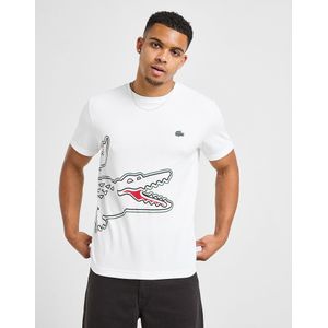 Lacoste Croc Pique T-Shirt - Wit- Heren, Wit