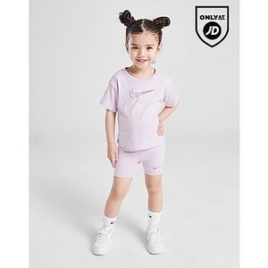 Nike Girls' Swoosh T-Shirt/Shorts Set Infant - Purple - Kind, Purple