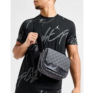 Jordan Monogram Messenger Bag - Black, Black