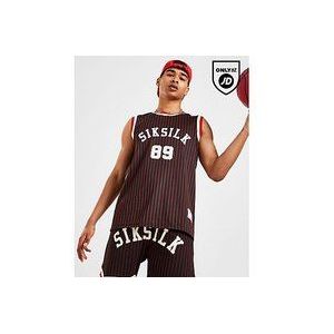 SikSilk Retro Classic Basketball Vest - Black- Heren, Black