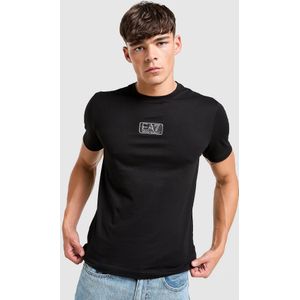 EA7 Emporio Armani Carbon Logo T-Shirt - Zwart- Heren, Zwart