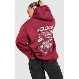 adidas Originals Coffee Club Overhead Hoodie - Rood- Dames, Rood