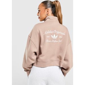 adidas Originals Club Full Zip Track Top - Bruin- Dames, Bruin