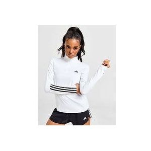 adidas Hyperglam 1/4 Zip Top - White / Black- Dames, White / Black