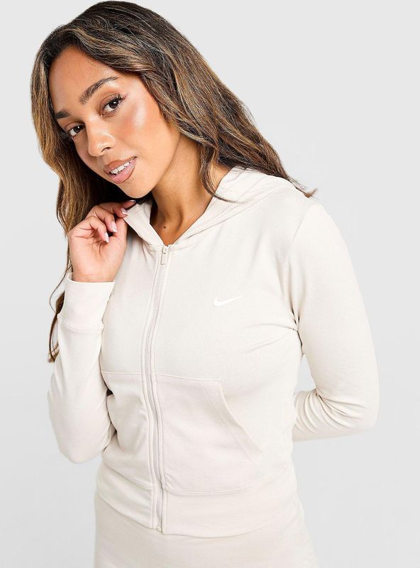 Nike - Essential Full Zip Hoodie - Beige - Dames