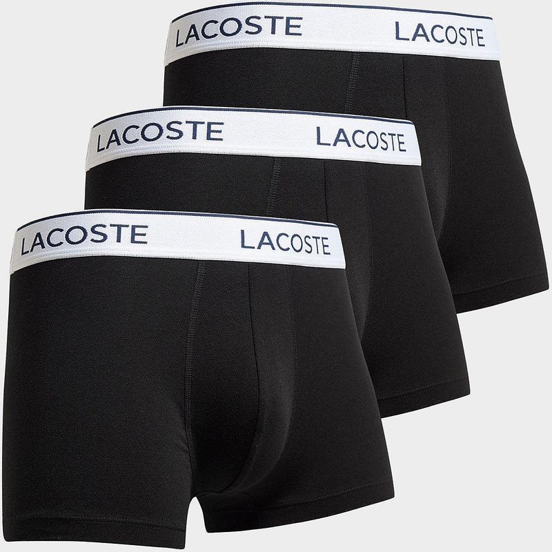 Lacoste 3-Pack Trunks - Zwart- Heren, Zwart