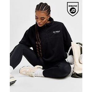 New Balance Script Polar Fleece Top - Black- Dames, Black