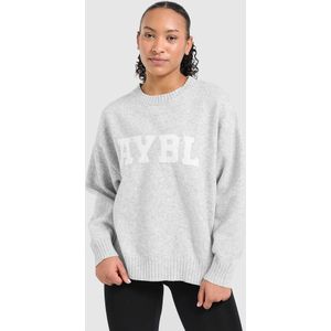 AYBL Varsity Knitted Crew Sweatshirt - Grijs- Dames, Grijs