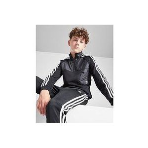 adidas Originals Trefoil 3-Stripes 1/4 Zip Top Junior - Black - Kind, Black