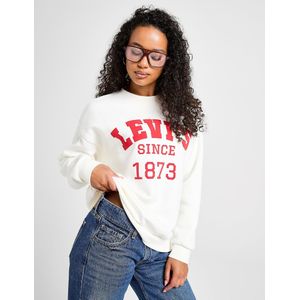 LEVI'S Sport Logo Crew Sweatshirt - Wit- Dames, Wit