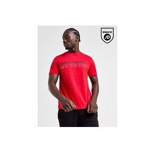 Emporio Armani EA7 Fade Repeat Logo T-Shirt - Red- Heren, Red