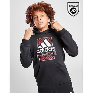 adidas Box Logo Hoodie Junior - Black - Kind, Black