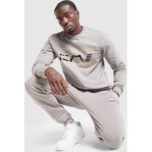 EA7 Emporio Armani Large Logo Crew Tracksuit - Grijs- Heren, Grijs