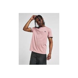 Fred Perry Twin Tipped Ringer T-Shirt - Pink- Heren, Pink
