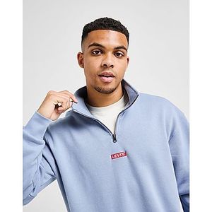 LEVI'S 1/2 Zip Baby Logo Sweatshirt - Blue- Heren, Blue
