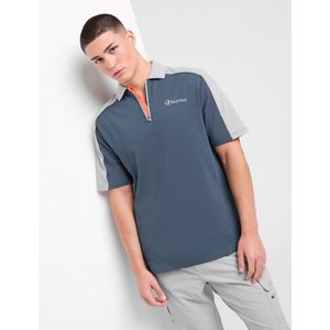 Red Run Activewear Zip Polo Shirt - Blauw- Heren, Blauw