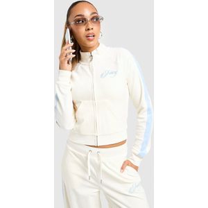 JUICY COUTURE Script Velour Track Top - Crème- Dames, Crème