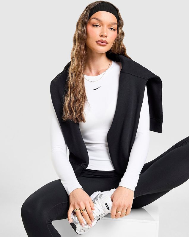 Nike One Fitted Dri-FIT - Damestop met Lange Mouwen - Wit