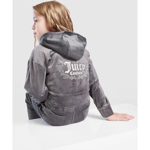 JUICY COUTURE Girls' Velour Glitter Full Zip Tracksuit Children - Zwart - Kind, Zwart