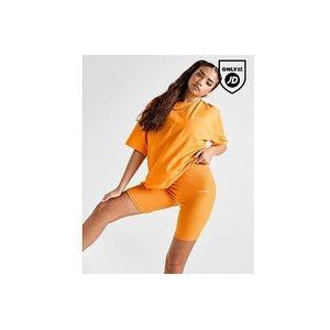 Pink Soda Sport Hanley Rib Bike Shorts - Orange- Dames, Orange