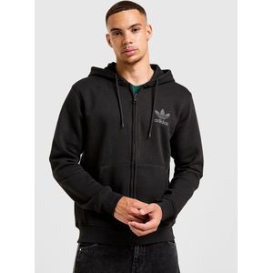 adidas Originals Trefoil Logo Full Zip Hoodie - Zwart- Heren, Zwart