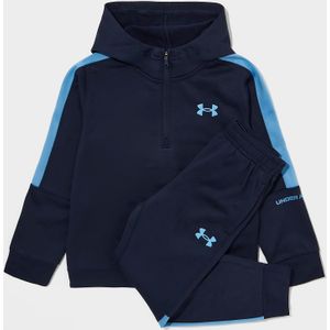 Under Armour - Poly Colour Block 1/4 Zip - Trainingspak - Blauw