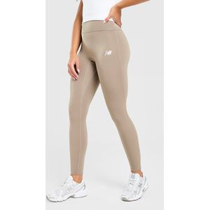 New Balance Logo Leggings - Bruin- Dames, Bruin