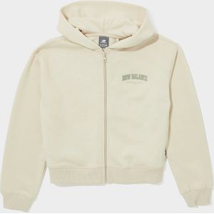 New Balance Girls' Varsity Full Zip Hoodie Junior - Beige - Kind, Beige