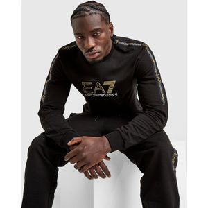 EA7 Emporio Armani Tape Large Logo Crew Sweatshirt - Zwart- Heren, Zwart