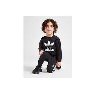 adidas Originals Crew Sweatshirt Set - Black / White - Kind, Black / White