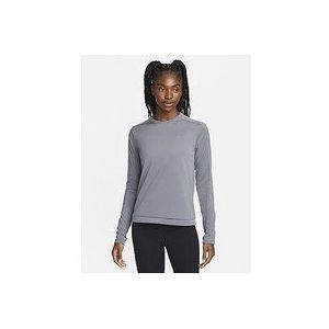 Nike Hardlooptop met ronde hals voor dames Dri-FIT - Smoke Grey- Dames, Smoke Grey