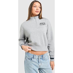 Nike Classic+ 1/4 Zip Sweatshirt - Grijs- Dames, Grijs
