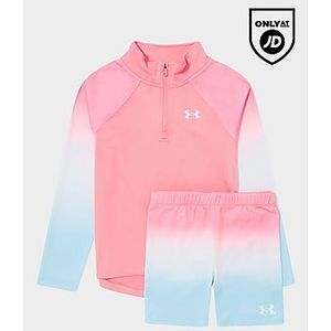 Under Armour Girls' Tech Ombre 1/4 Zip Top/Shorts Set Children - Orange, Orange