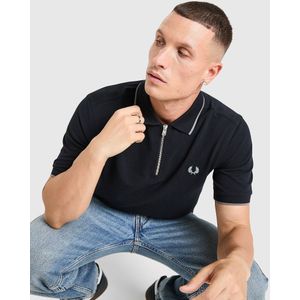 Fred Perry Zipped Polo Shirt - Blauw- Heren, Blauw