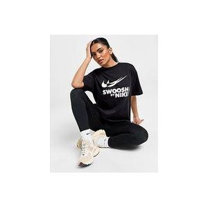 Nike Sportswear Swoosh Short-Sleeve T-Shirt - BLACK- Dames, BLACK