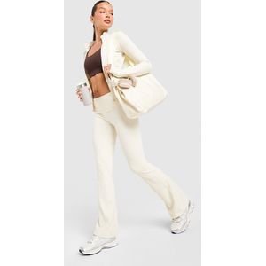 DAILYSZN Foldover Flare Leggings - Crème- Dames, Crème