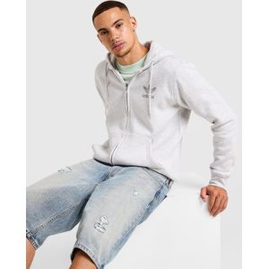 adidas Originals Trefoil Logo Full Zip Hoodie - Grijs- Heren, Grijs