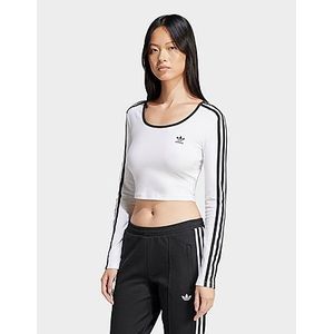 adidas Originals Adicolor 3-Stripes Crop Longsleeve - Wit- Dames, Wit