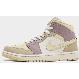 Jordan Air 1 Mid Dames - Light Orewood Brown/Khaki/Taupe Grey/Team Gold- Dames, Light Orewood Brown/Khaki/Taupe Grey/Team Gold