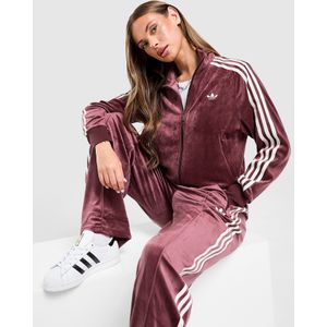 adidas Originals Velour 3-Stripes Track Top - Rood- Dames, Rood