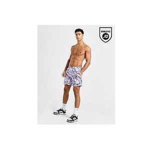 Nike Happy Daze Allover Print Swim Shorts - White- Heren, White