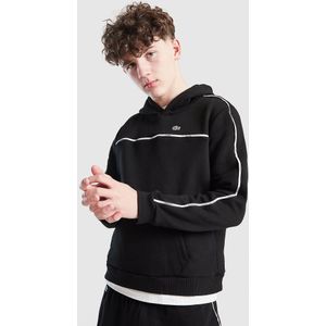 Lacoste Tape Overhead Fleece Hoodie Junior - Zwart - Kind, Zwart