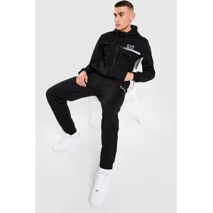 EA7 Emporio Armani Reflective Stripe Tracksuit - Zwart- Heren, Zwart