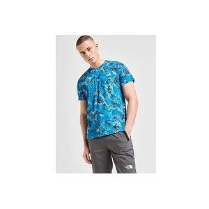 The North Face Reaxion All Over Print T-Shirt - Blue- Heren, Blue