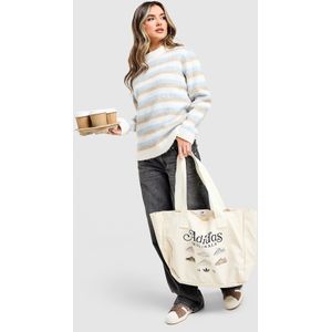 Unlike Humans Stripe Knit Sweatshirt - Blauw- Dames, Blauw