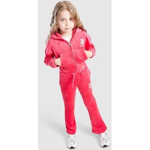 JUICY COUTURE Girls' Velour Glitter Full Zip Tracksuit Children - Roze - Kind, Roze