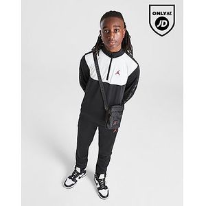 Jordan Jumpman Poly 1/4 Zip Tape Tracksuit Junior - Black, Black